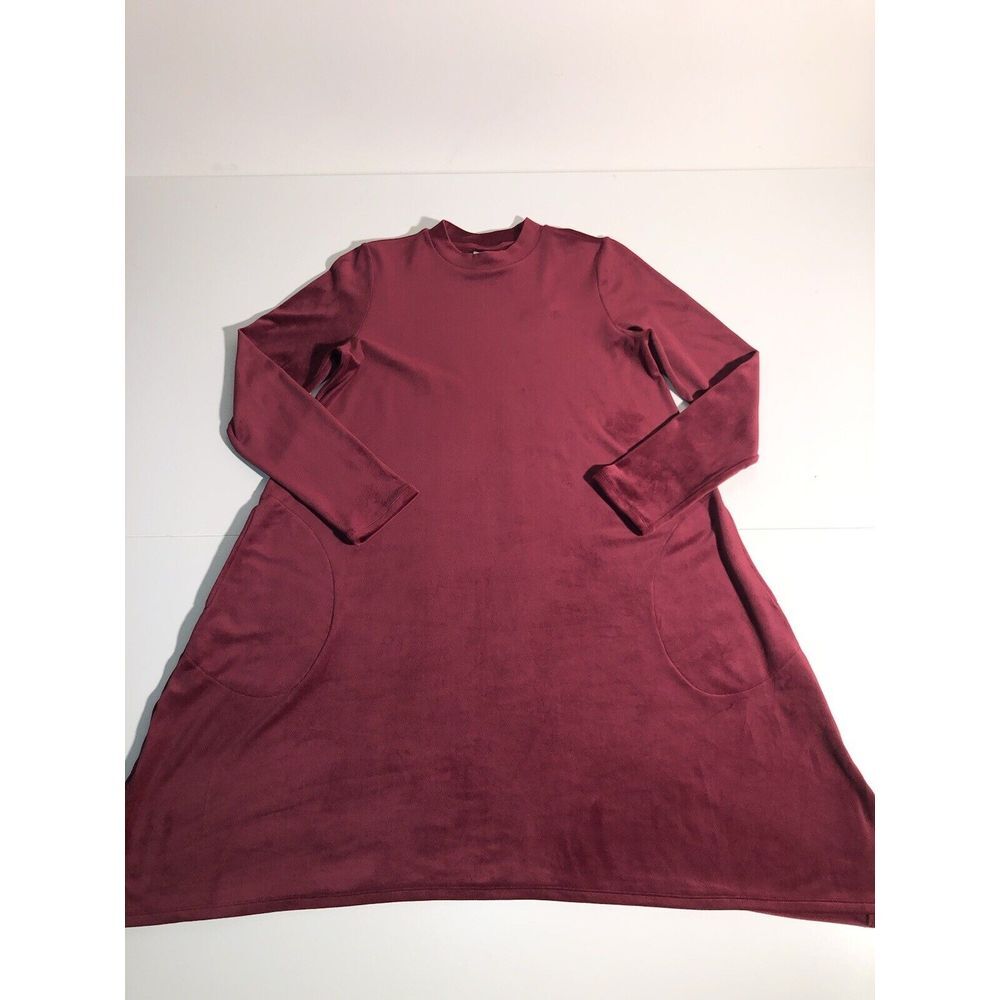 Beautiful Amazing NWT Red/Burgundy J Jill Bordeaux Dress With Pockets SZ S